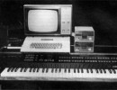 Apple II 64-track overdubbing Sequencer connected to a Chroma at its NAMM debut.